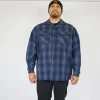 FB County Super Heavyweight Wool Blend Long Sleeve Shirt Navy/Grey New Releases