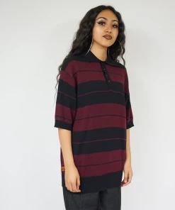 FB County Charlie Brown Shirt Black/Burgundy Clothing