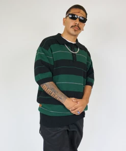 Clothing FB County TRILOGY Charlie Brown Shirt Black/Green/Grey