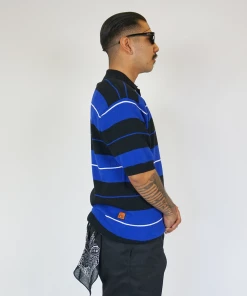 Clothing FB County TRILOGY Charlie Brown Shirt Black/Royal/White