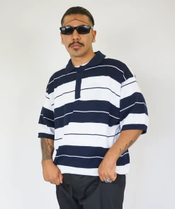 FB County Charlie Brown Shirt Navy/White Clothing