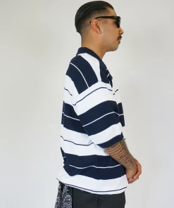 FB County Charlie Brown Shirt Navy/White Clothing