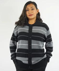 New Release FB County Long Sleeve Charlie Brown Shirt - Black/Grey/White