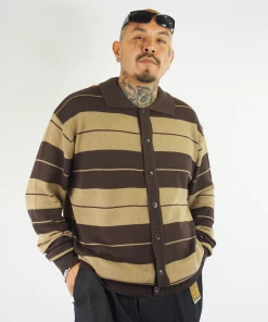FB County Long Sleeve Charlie Brown Shirt - Brown/Tan New Releases