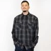 FB County Super Heavyweight Wool Blend Long Sleeve Shirt Black/Grey