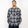 New Releases FB County Super Heavyweight Wool Blend Long Sleeve Shirt - Black/Sky/White