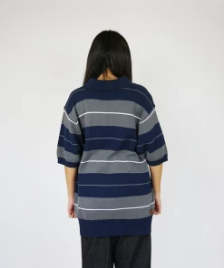 FB County TRILOGY Charlie Brown Shirt Navy/Grey/White Clothing