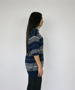 FB County TRILOGY Charlie Brown Shirt Navy/Grey/White Clothing