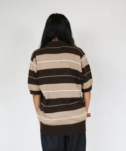 Clothing FB County TRILOGY Charlie Brown Shirt Brown/Tan/White