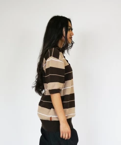 Clothing FB County TRILOGY Charlie Brown Shirt Brown/Tan/White