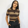 FB County Charlie Brown Crop Top - Brown/Tan