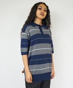 FB County TRILOGY Charlie Brown Shirt Navy/Grey/White Clothing