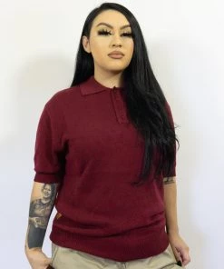 NEW FB County Solid Charlie Brown Shirt Burgundy New Release