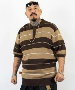 Clothing FB County TRILOGY Charlie Brown Shirt Brown/Tan/White