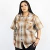 FB County Short Sleeve Wool Shirt - Brown/Tan/Grey New Release