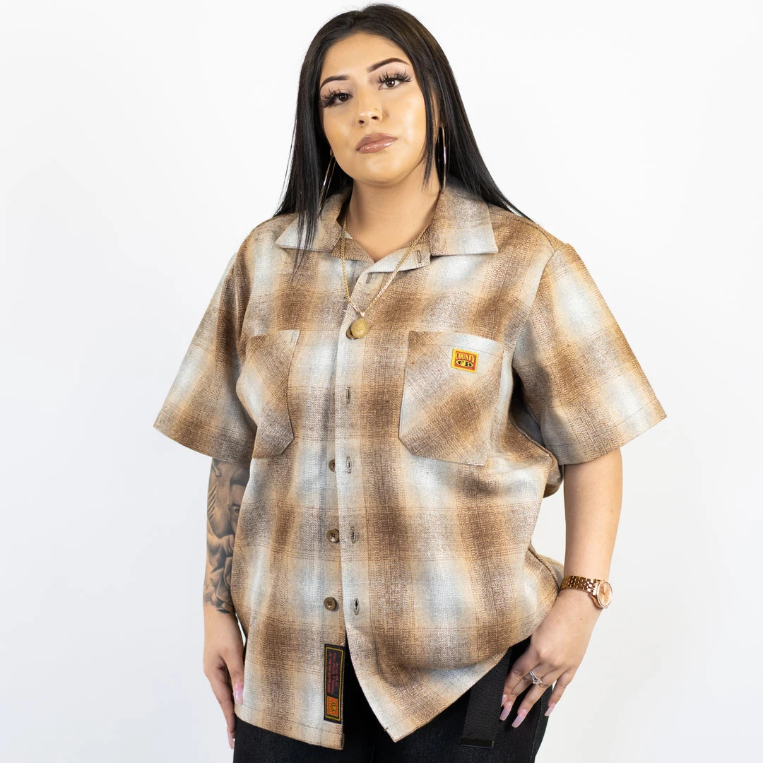 FB County Short Sleeve Wool Shirt - Brown/Tan/Grey New Release 3 FB County Short Sleeve Wool Shirt - Brown/Tan/Grey New Release