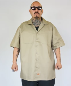 Clothing FB County Short Sleeve Kackie Work Shirt Beige