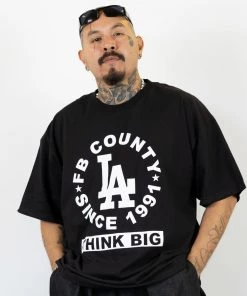 Circle FB County Logo T-Shirt With THINK BIG Black Clothing