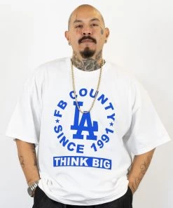 Clothing Circle FB County Logo T-Shirt With THINK BIG White