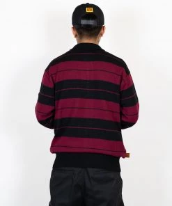 New Releases FB County Long Sleeve Charlie Brown Shirt - Black/Burgundy