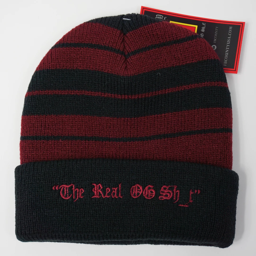 FB County Charlie Brown Beanie - Black/Burgundy 4 FB County Charlie Brown Beanie - Black/Burgundy