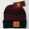 FB County Charlie Brown Beanie - Black/Burgundy