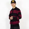 New Releases FB County Long Sleeve Charlie Brown Shirt - Black/Burgundy