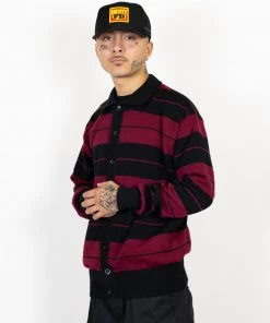 New Releases FB County Long Sleeve Charlie Brown Shirt - Black/Burgundy