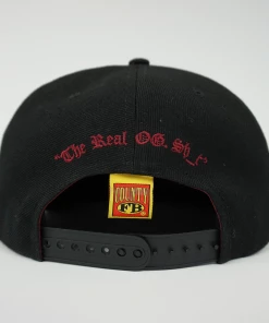 FB County Charlie Brown Cap/Hat Black/Burgundy