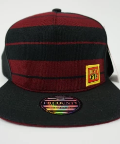 FB County Charlie Brown Cap/Hat Black/Burgundy