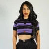 New Release FB County Charlie Brown Crop Top - Black/Lavender 2 New Release FB County Charlie Brown Crop Top - Black/Lavender