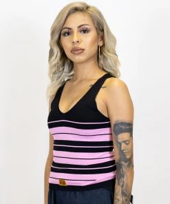 FB County Charlie Brown Tank Top - Black/Pink