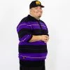 FB County TRILOGY Charlie Brown Shirt Black/Purple/Gold Clothing