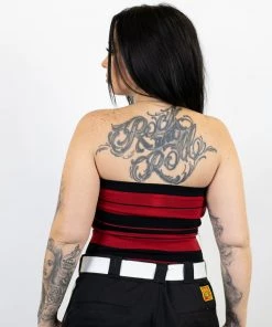 New Release FB County Charlie Brown Tube Top - Black/Red
