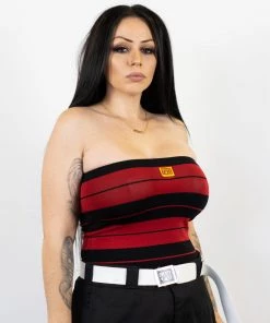 New Release FB County Charlie Brown Tube Top - Black/Red