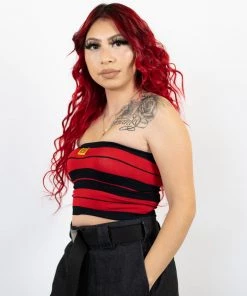 New Release FB County Charlie Brown Tube Top - Black/Red