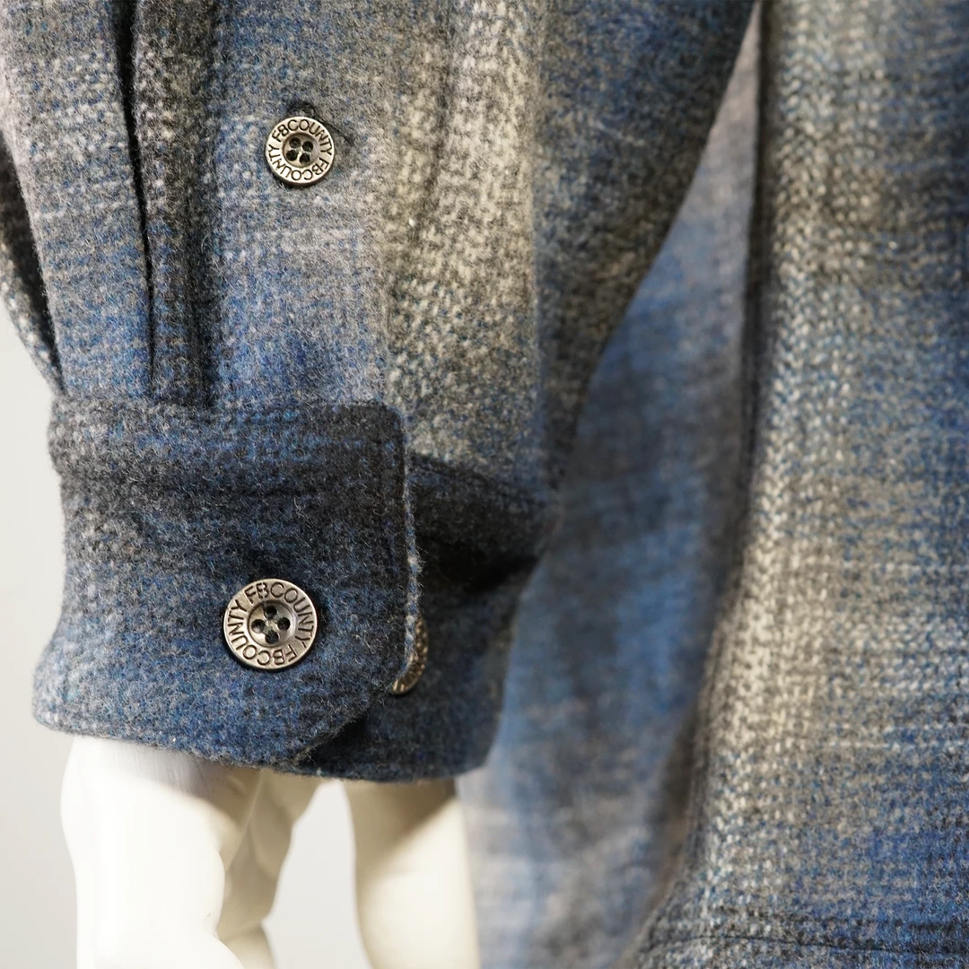 FB County Super Heavyweight Wool Blend Long Sleeve Shirt - Navy/Black/Grey New Release 5 FB County Super Heavyweight Wool Blend Long Sleeve Shirt - Navy/Black/Grey New Release