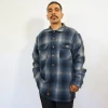 FB County Super Heavyweight Wool Blend Long Sleeve Shirt - Navy/Black/Grey