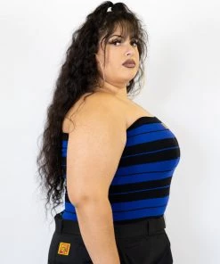 New Release FB County Charlie Brown Tube Top - Black/Royal