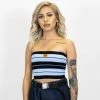 FB County Charlie Brown Tube Top - Black/Sky