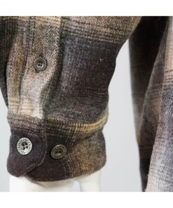 FB County Super Heavyweight Wool Blend Long Sleeve Shirt - Black/Tan/White