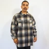 New Releases FB County Super Heavyweight Wool Blend Long Sleeve Shirt - Black/Tan/White
