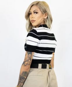 FB County Charlie Brown Crop Top - Black/White