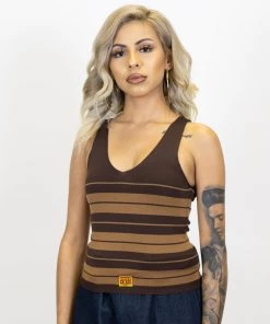 New Release FB County Charlie Brown Tank Top - Brown/Tan