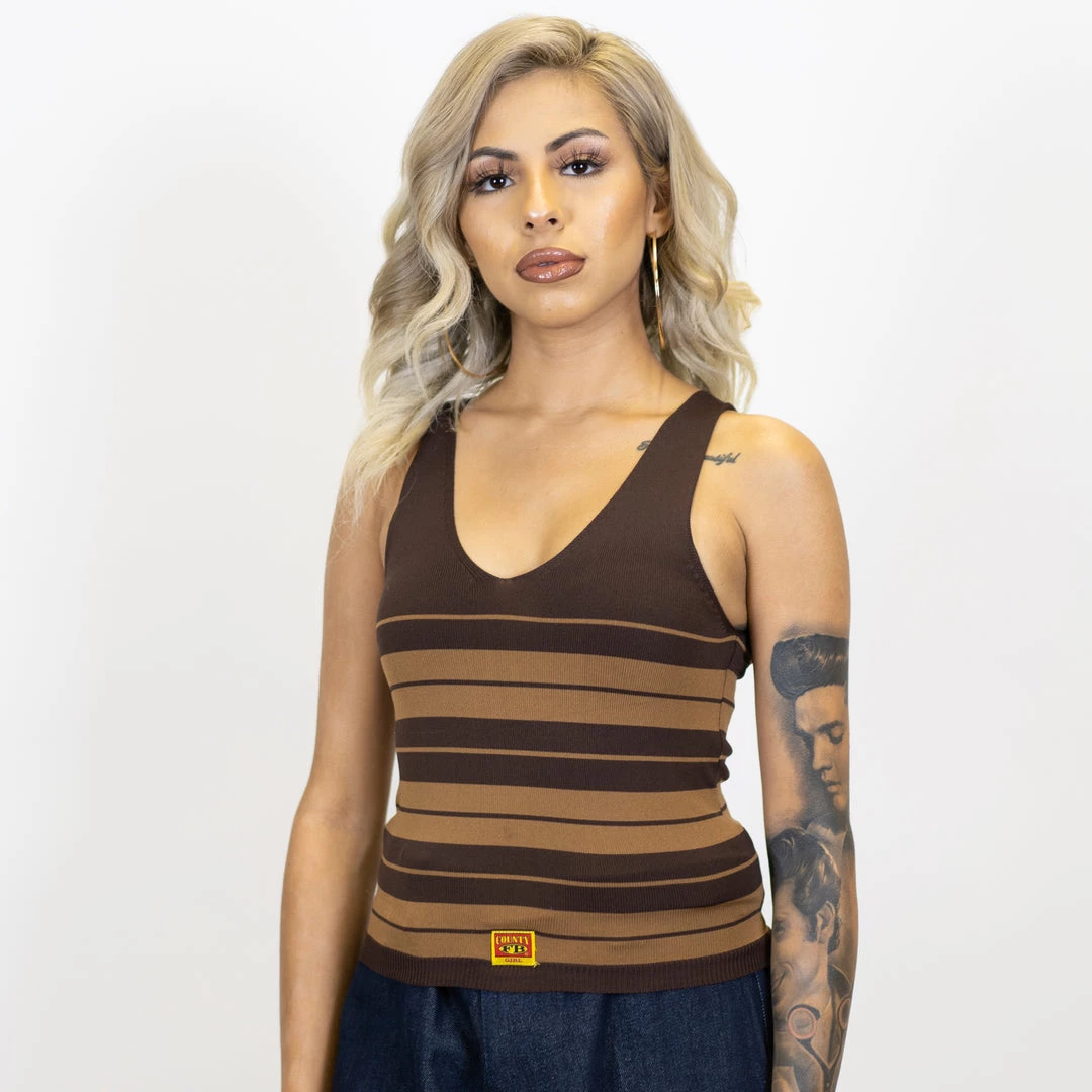 New Release FB County Charlie Brown Tank Top - Brown/Tan 3 New Release FB County Charlie Brown Tank Top - Brown/Tan