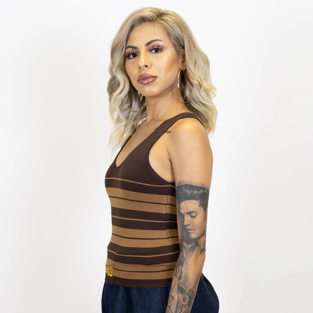 New Release FB County Charlie Brown Tank Top - Brown/Tan 4 New Release FB County Charlie Brown Tank Top - Brown/Tan