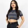 FB County Charlie Brown Crop Top - Charcoal/Grey