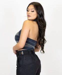 New Release FB County Collared Halter Top - Charcoal/Grey 7 New Release FB County Collared Halter Top - Charcoal/Grey