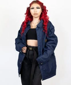 FB County Women's Oversized Blue Denim Jacket New Release