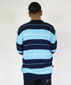 Clothing FB County TRILOGY Charlie Brown Shirt Navy/Sky/White